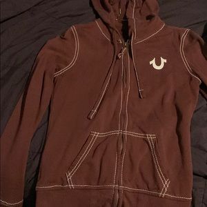 Maroon True Religion Hoodie
